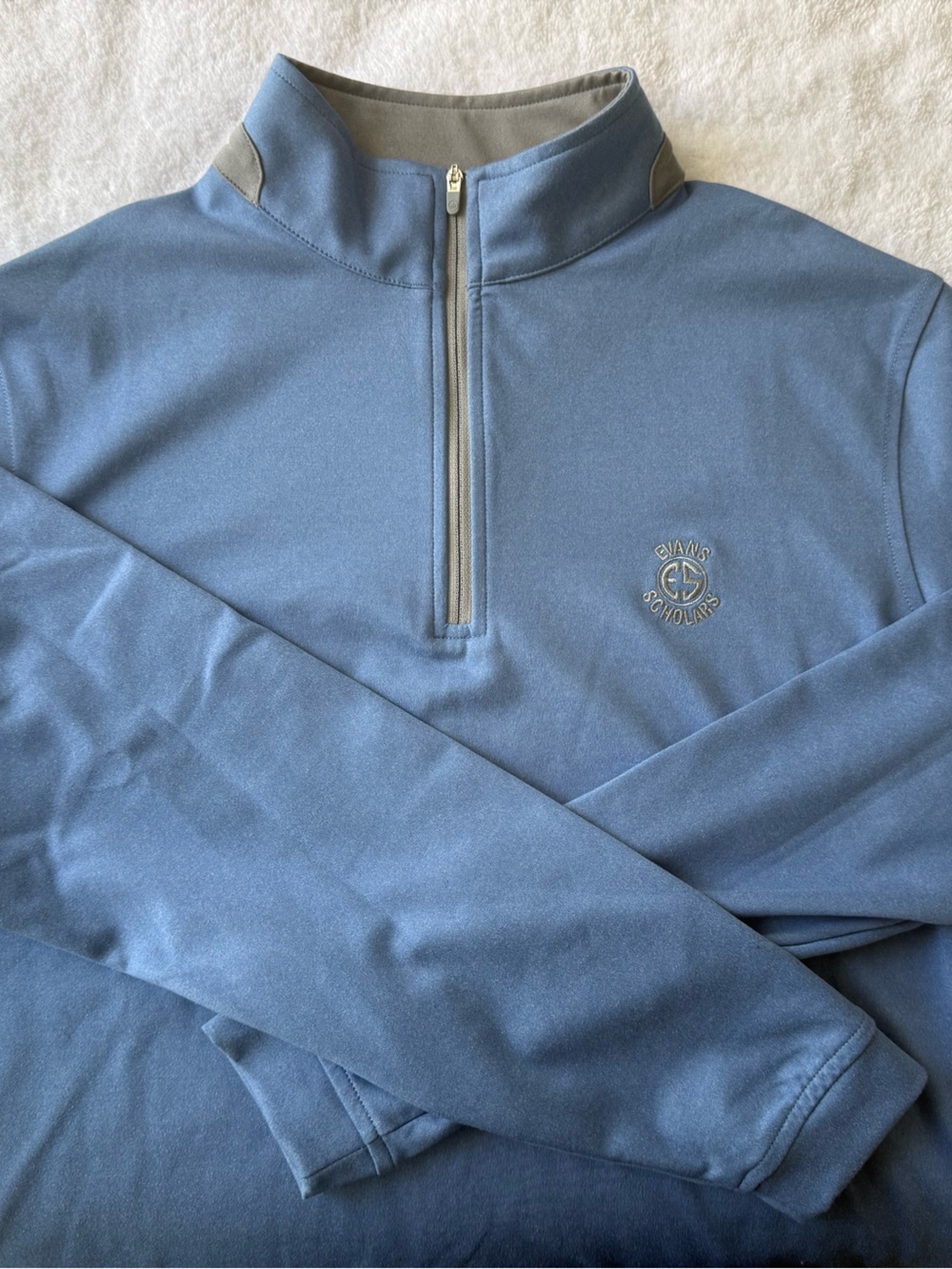 Peter Millar Light Blue Quarter-Zip Performance Pullover